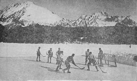 Hockey free online multiplayer game — vintage photo of an ice hockey game